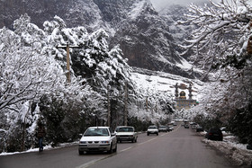 بارش برف در کرمان